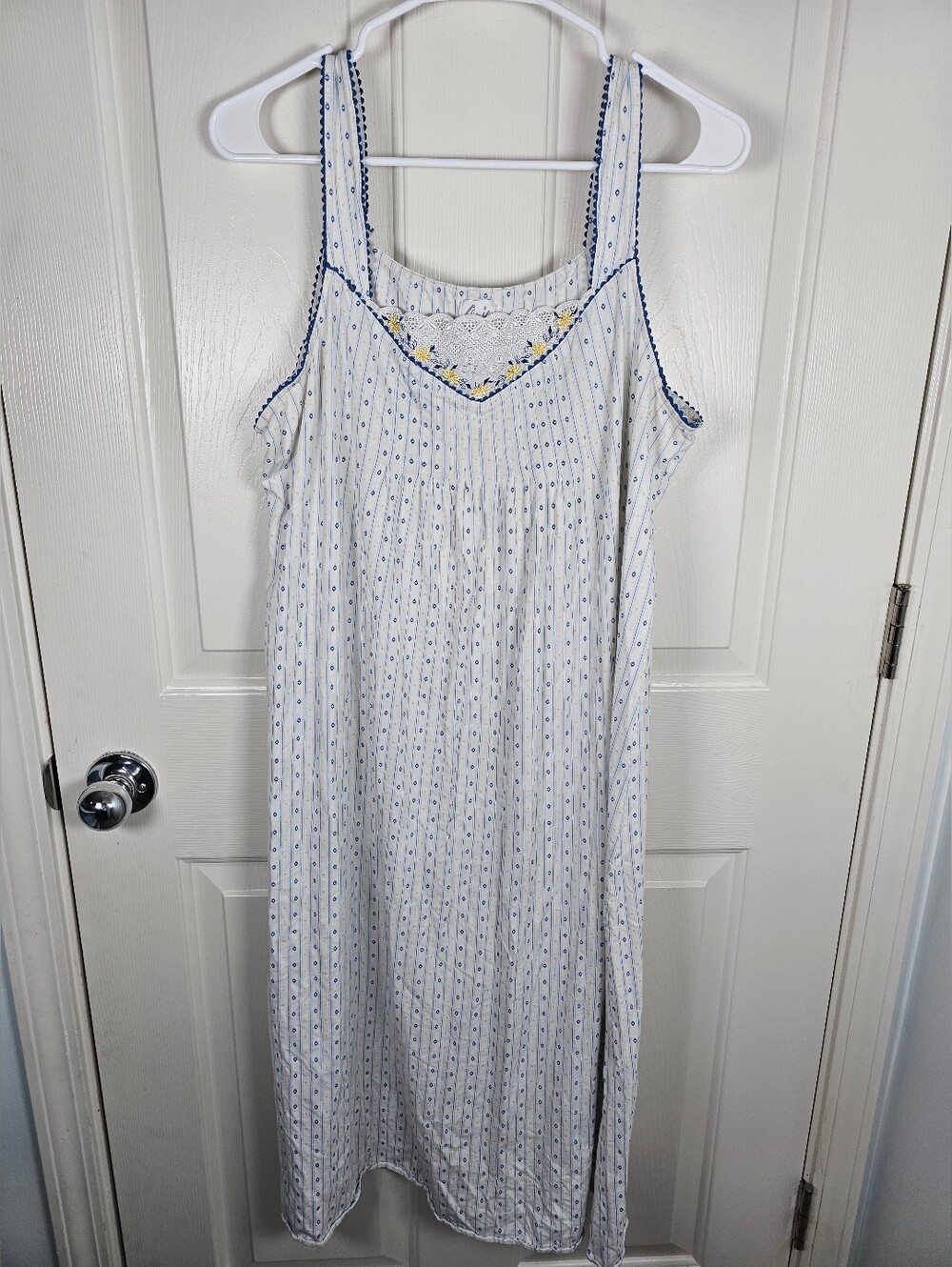 Aria Vintage Floral Cotton Nightgown Sleep Dress Cottage Granny Core Size L